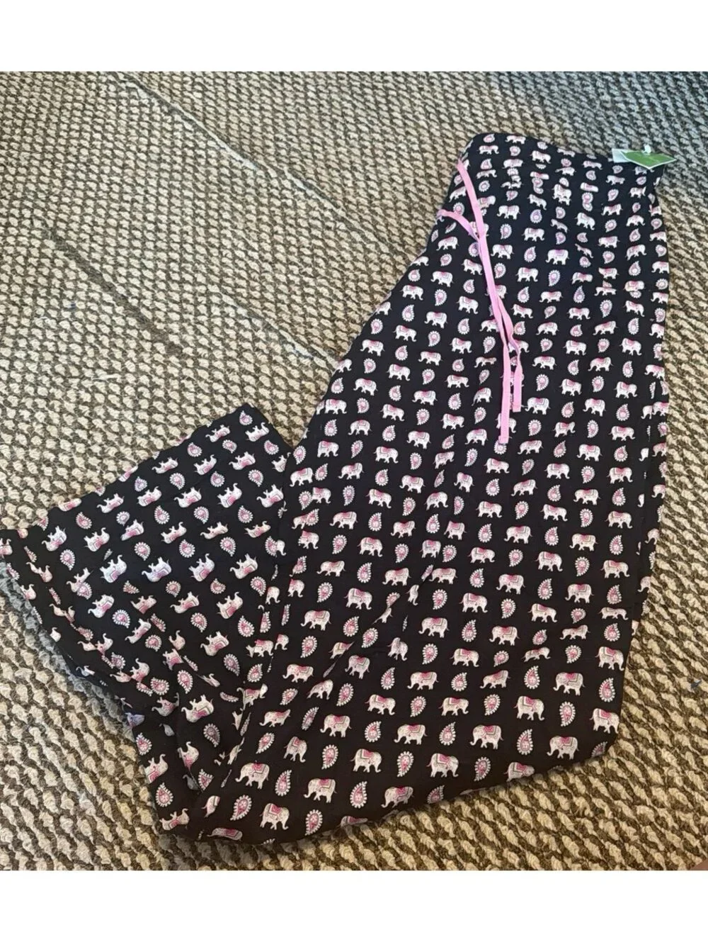 NWT Vera Bradley Pink Elephant Pajama Pants Womens Medium